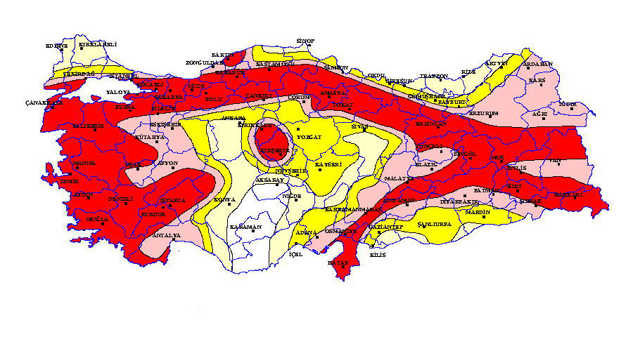 Türkiye’deki fay hatları! Uşak deprem riski yüksek iller arasında mı?