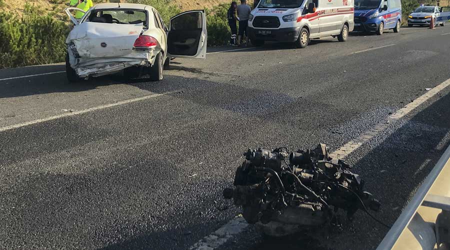 Uşak'ta 2 kişinin hayatını kaybettiği kazanın görüntüleri