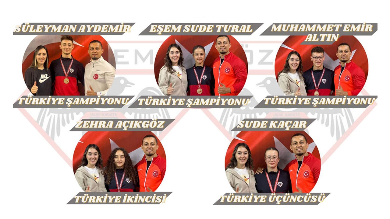 Uşak’ın cevval karatecileri şampiyonadan madalyalarla döndü