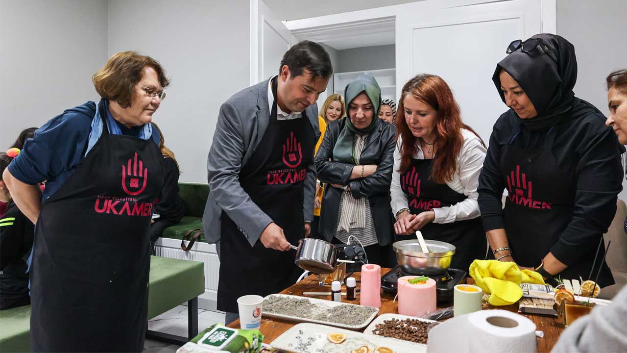 UKAMER’in kadınlara özel atölye günleri, Başkan Çakın’ın ziyaretiyle başladı