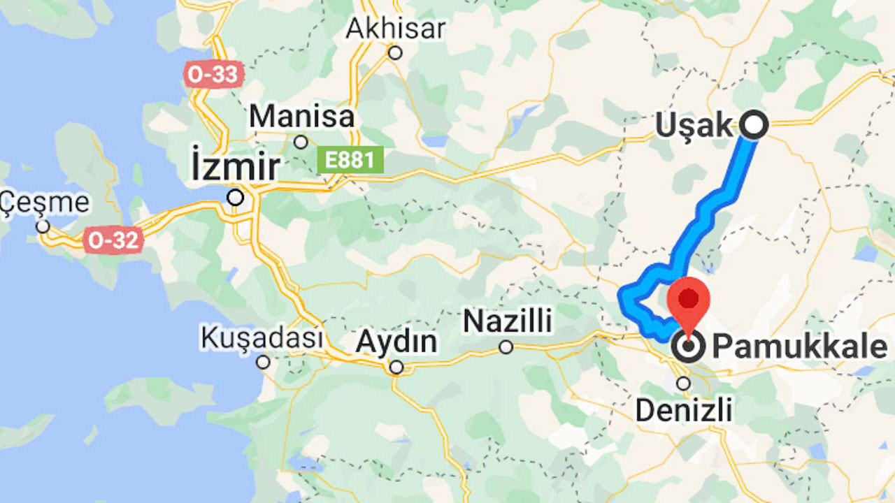 Travertenleri görmek isteyen Uşaklılar buraya! Uşak ile Pamukkale arası ne kadar sürer?