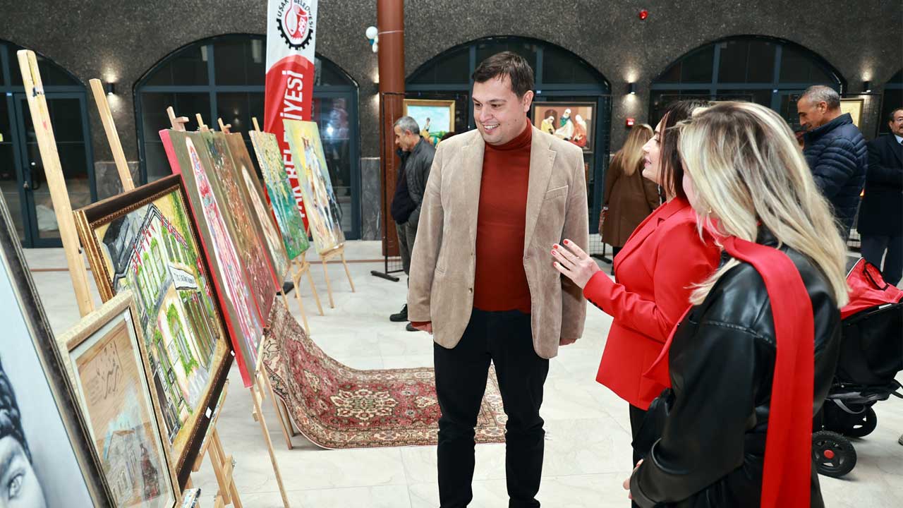 Uşak’ta Kadın Hakları Günü’ne özel resim sergisi