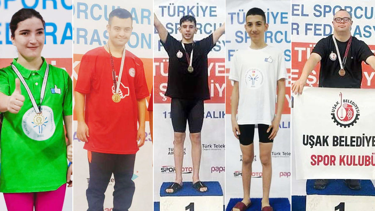 Türkiye Yüzme Şampiyonası’ndan Uşak’ın 5 özel sporcusu madalyayla döndü