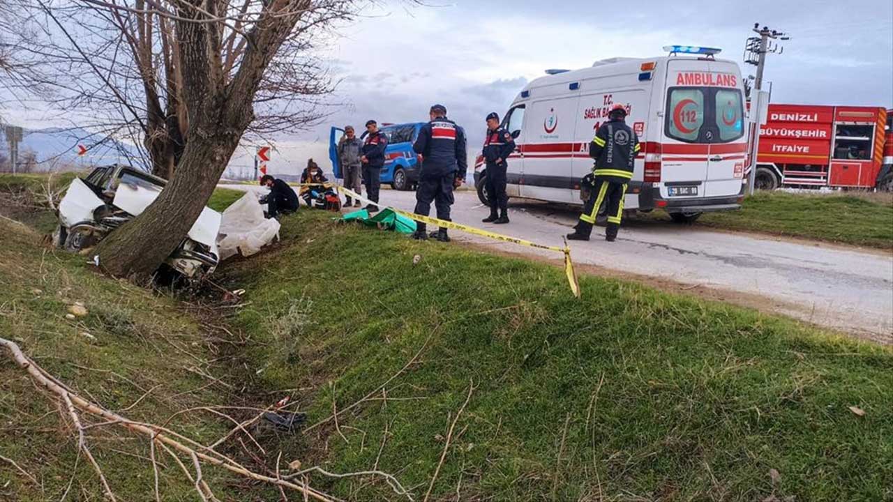 Takla attıktan sonra alev alan otomobilde dede ve torunu can verdi