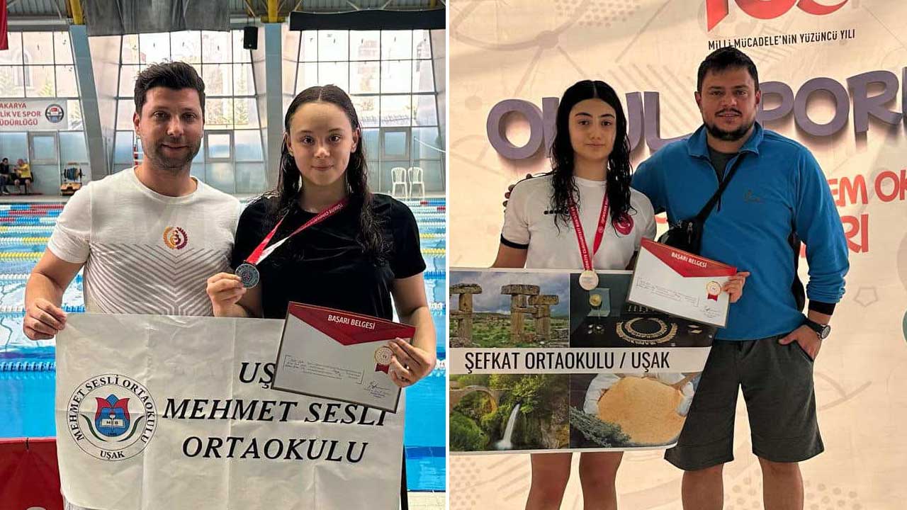 Uşak’ın yüzme başarısı, madalyaları silip süpürdüler