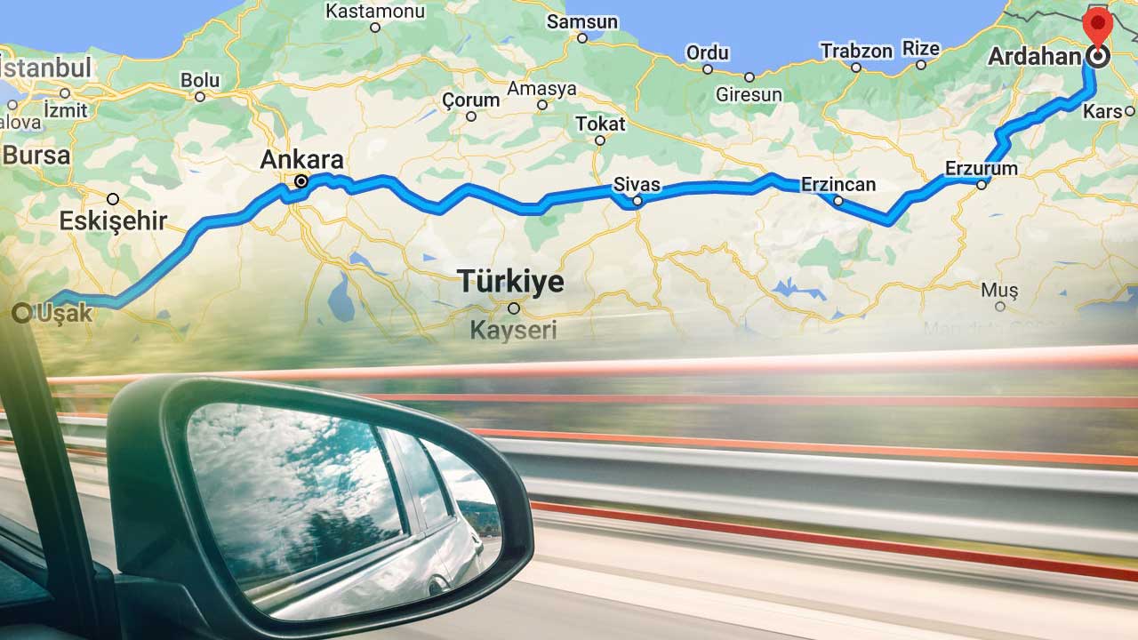 Uşak Ve Ardahan Arası Kaç Km, Uşak İle Ardahan Kaç Saat Sürer?