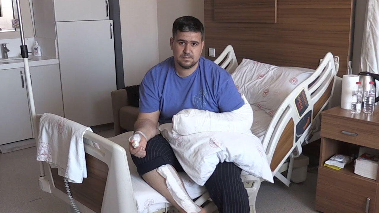 İş kazasında eli kopan fabrika işçisinin eli ameliyatla dikildi