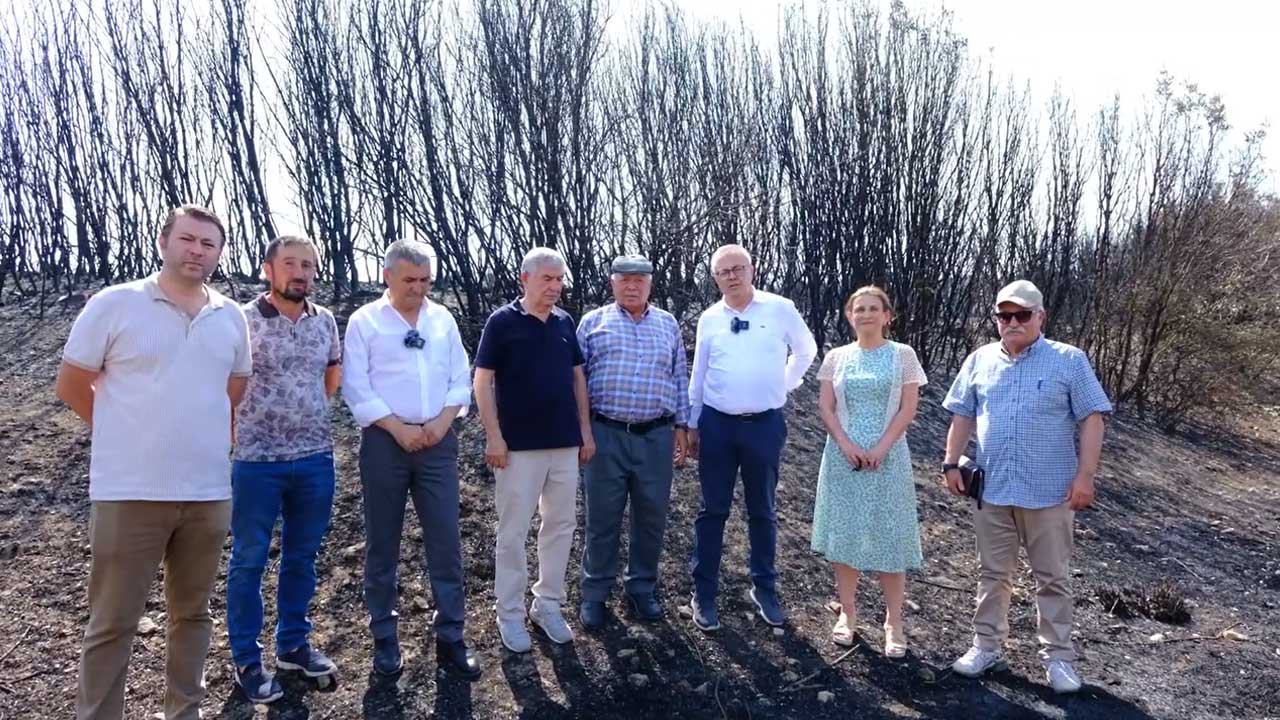 CHP Heyeti Uşak’ın yangın bölgesinde