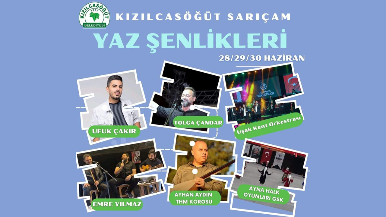 Uşak Kızılcasöğüt'te yaz şenliği heyecanı başlıyor