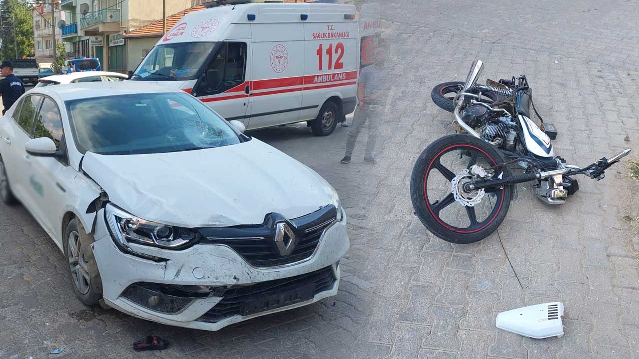 Uşak'taki trafik kazasında 2 çocuk ağır yaralandı
