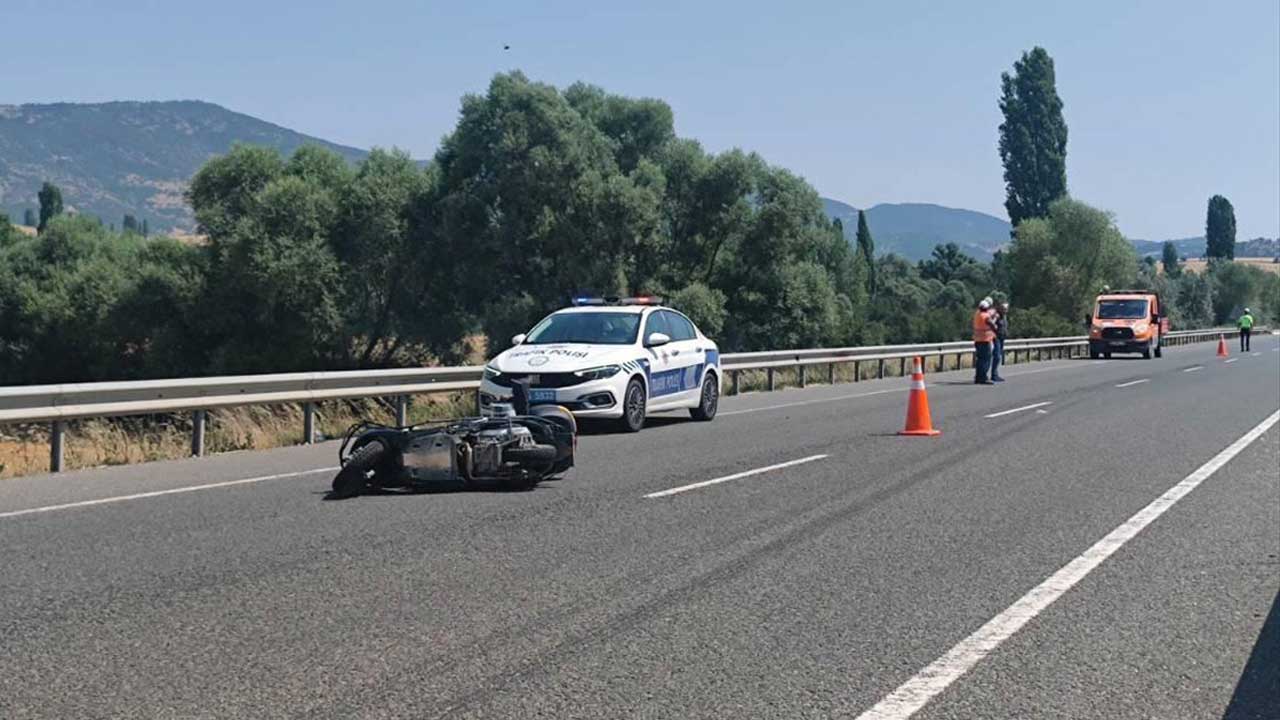 Uşak'taki motosiklet  kazasında Nurullah Ulaşkın hayatını kaybetti