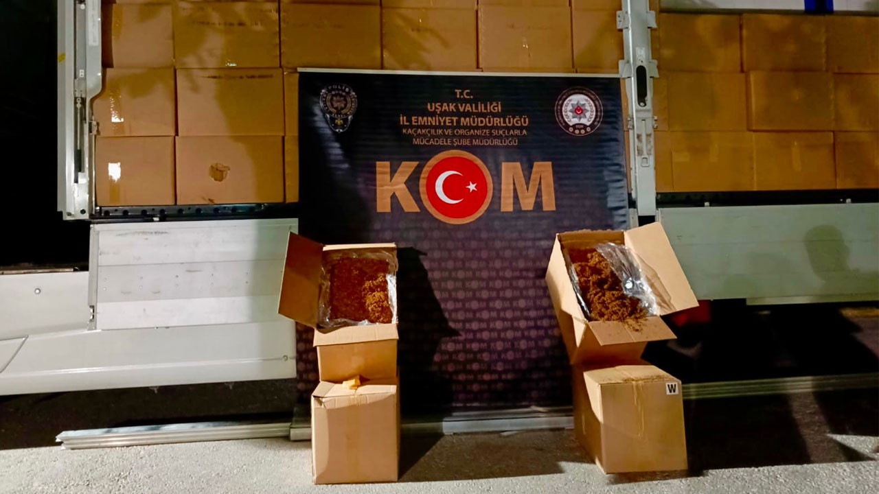 Uşak’ta 3 milyon 375 bin TL değerinde kaçak tütün ele geçirildi