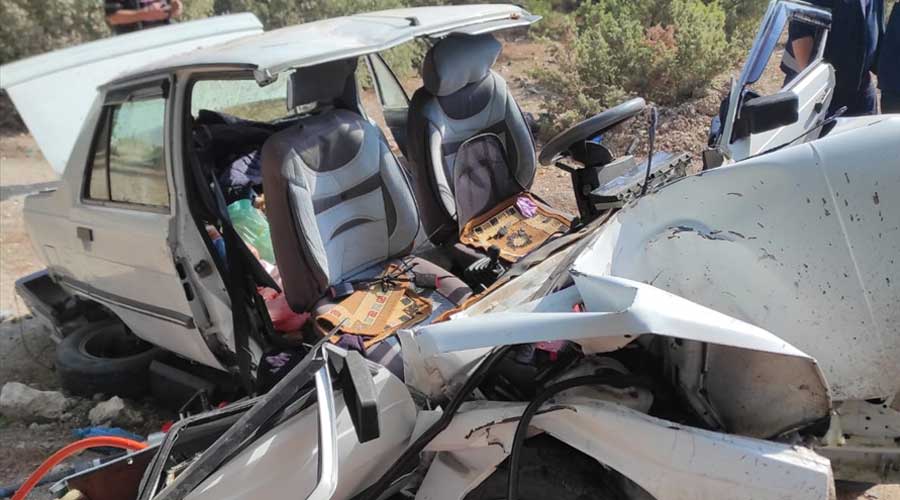 Uşak'ta ağaca otomobildeki karı koca yaralandı