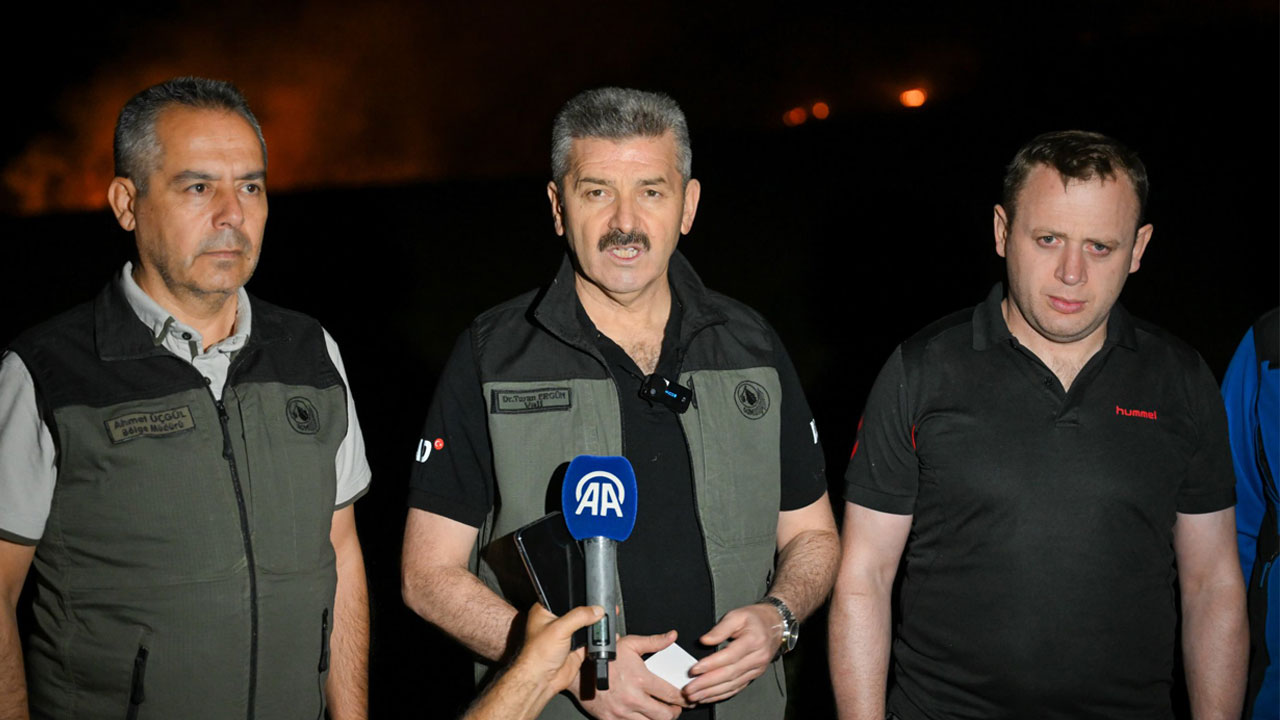 Vali Ergün: Eşme'deki yangın yerleşim yerlerini tehdit etmiyor