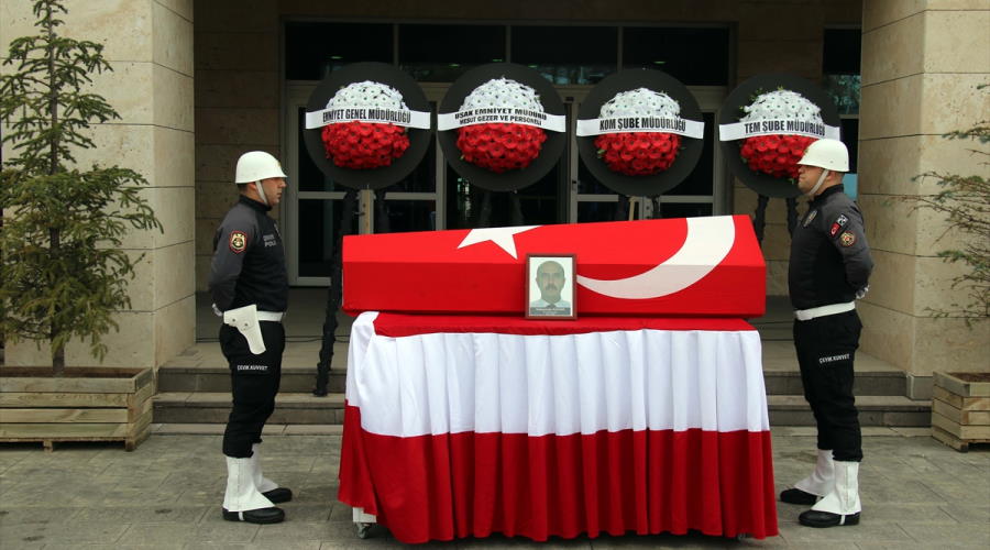 Polis memuru Süleyman Kayar için tören düzenlendi