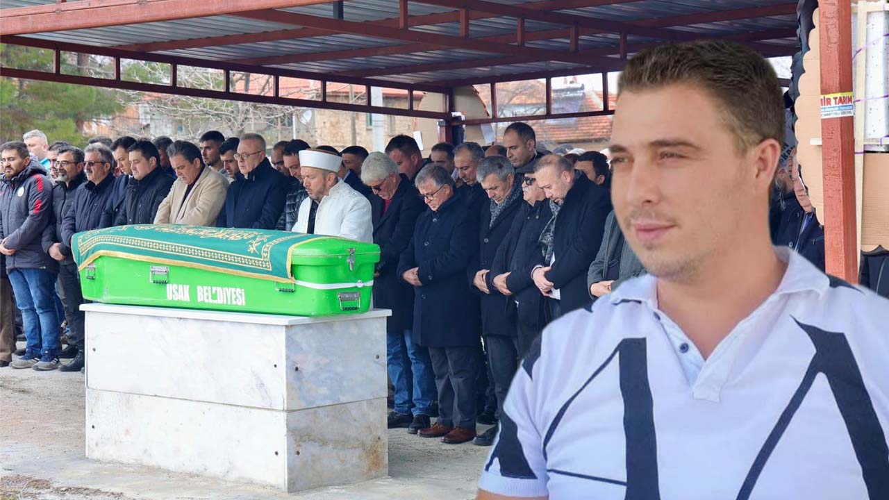 Uşak İl Genel Meclis Üyesi Mithat Şahin'in oğlu Hakkı Şahin son yolcuğuna uğurlandı