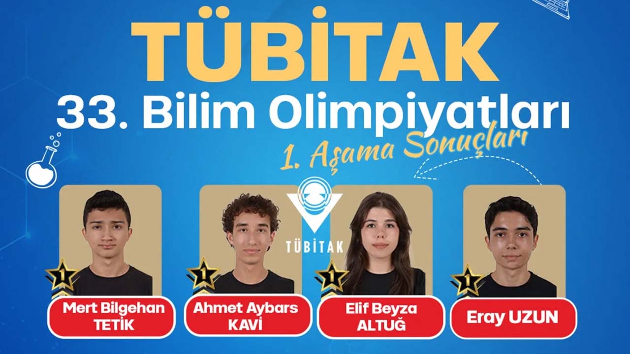 Uşak Fen Lisesi TÜBİTAK Olimpiyatlarında zirveye tırmandı