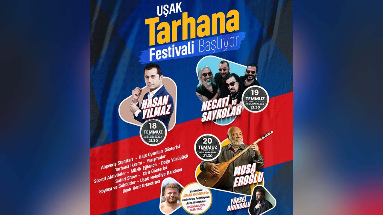 Uşak’ta Tarhana Festivali coşkusu! 3 gün 3 gece şenlik, müzik ve lezzet
