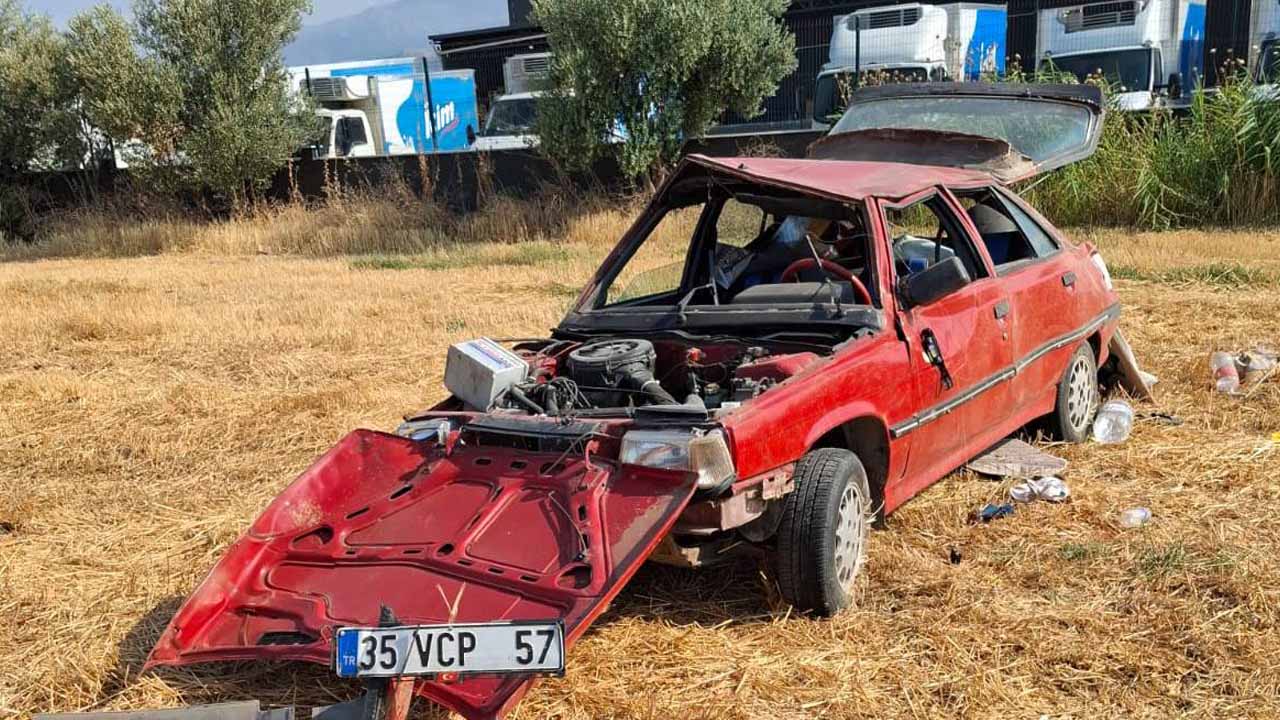 Salihli'de tarlaya devrilen otomobilin sürücüsü öldü
