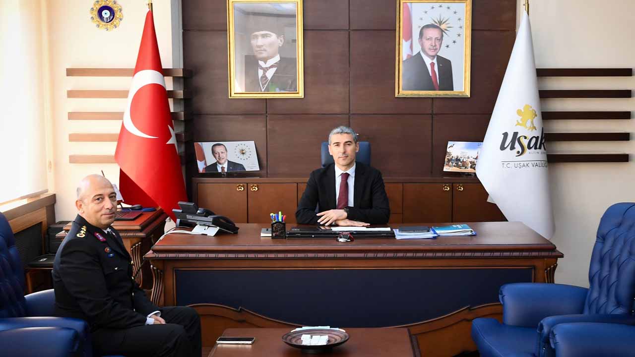 Vali Naci Aktaş, İl Jandarma Komutanı Kılıç’ı kabul etti