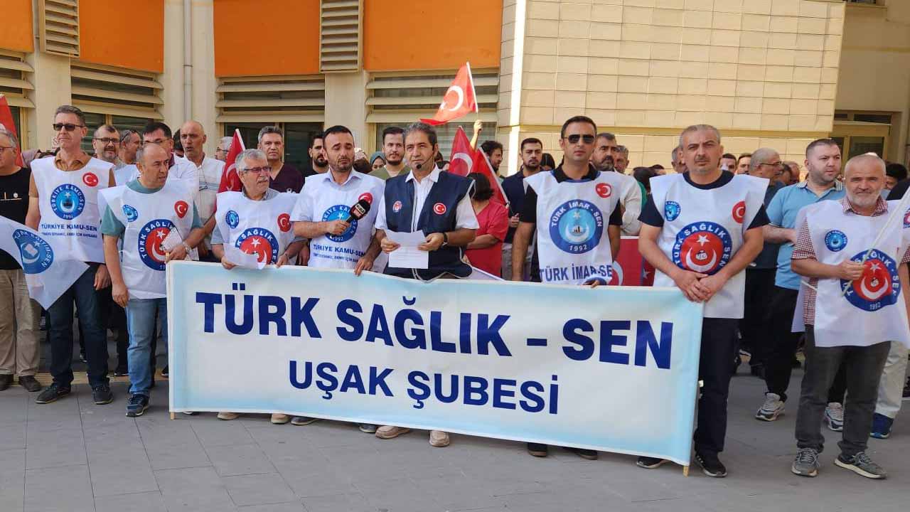 Uşak'ta sağlık çalışanları iş bıraktı, zam teklifine sert tepki