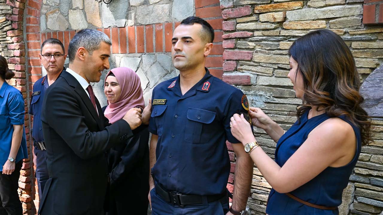 Uşak’ta jandarma personeli için rütbe terfi töreni