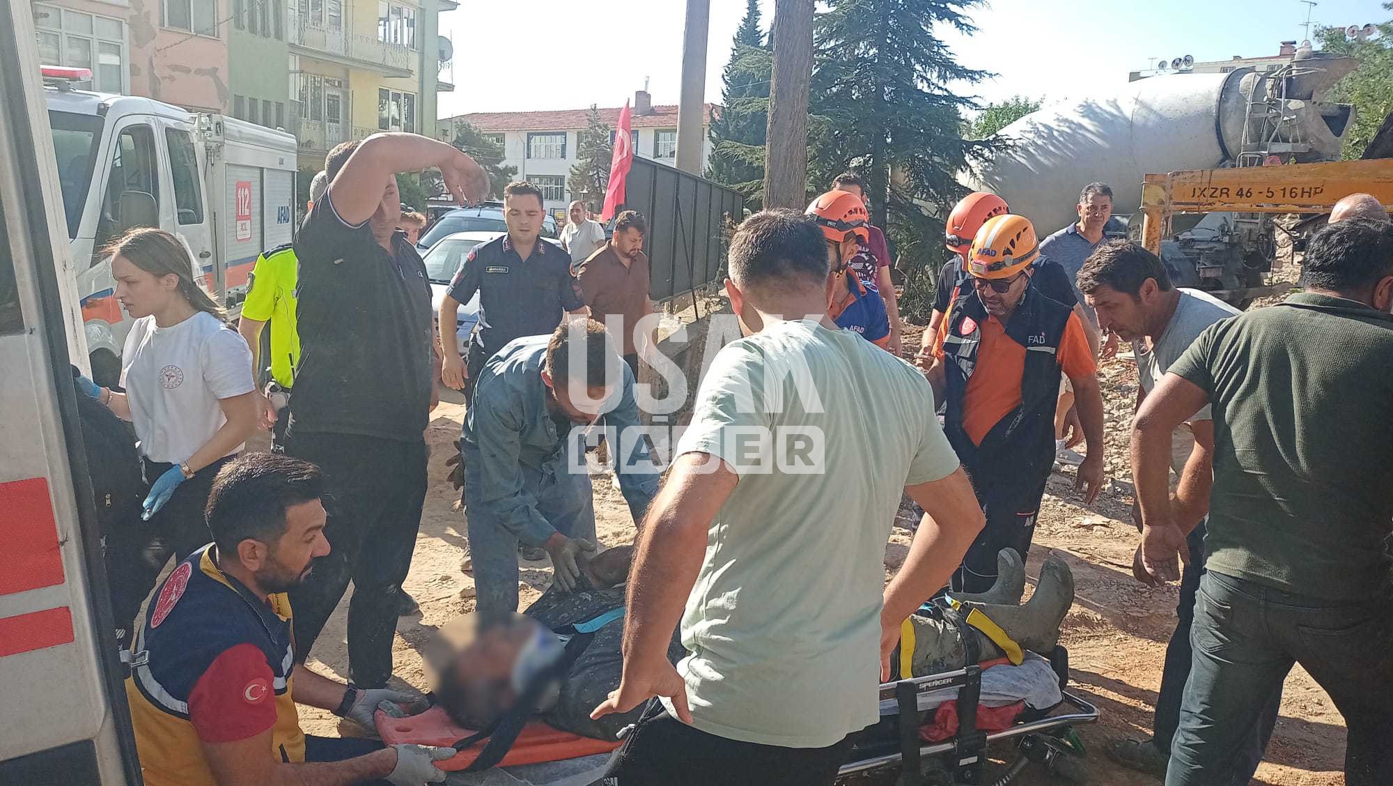 Uşak’ta iş kazası: 1’i ağır 2 yaralı