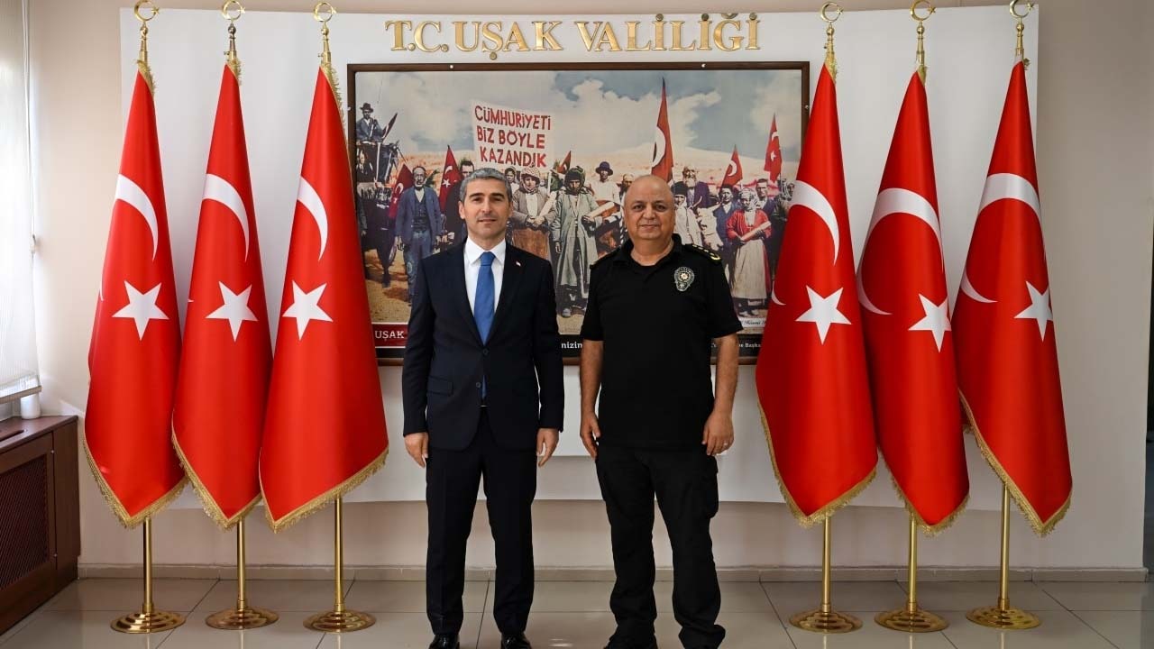 Uşak Emniyet Müdürü Mehmet Ali Kolcu'dan veda ziyareti