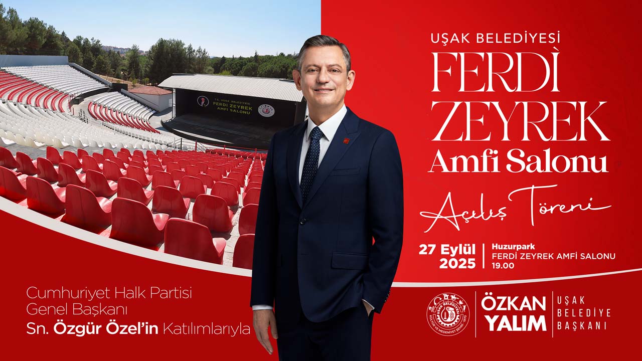 Uşak Belediyesi’nden Huzurpark Ferdi Zeyrek Amfi Salonu açılışına ücretsiz ulaşım