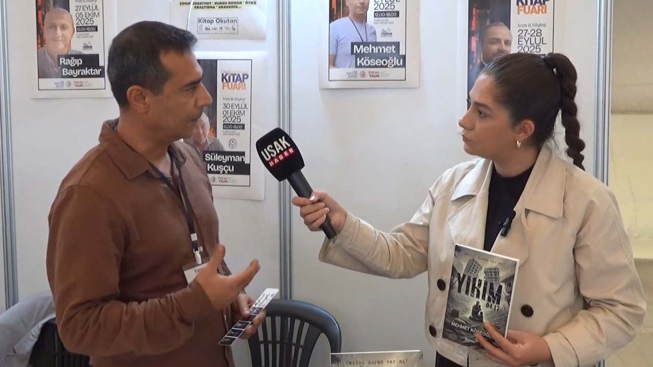 Uşak Kitap Fuarı’na Hatay’dan gelen yazar büyük depremi “Yıkım”la anlattı