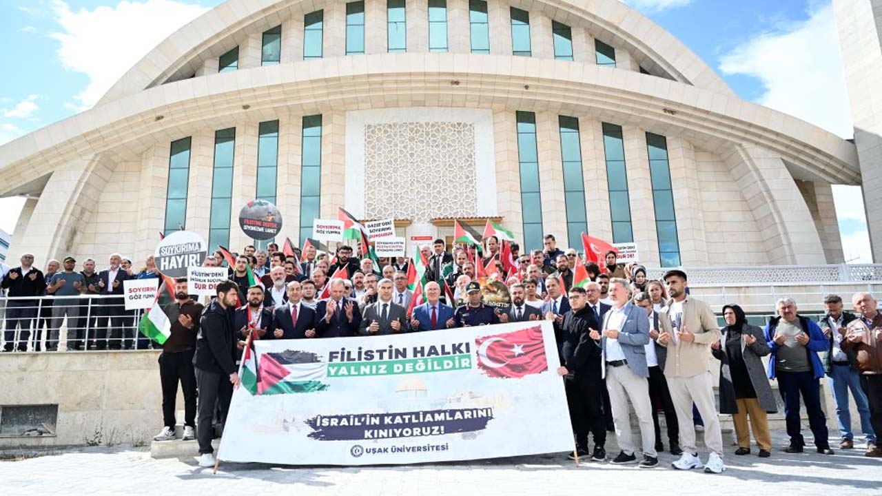 Uşak Üniversitesi’nde Gazze için dualar yükseldi