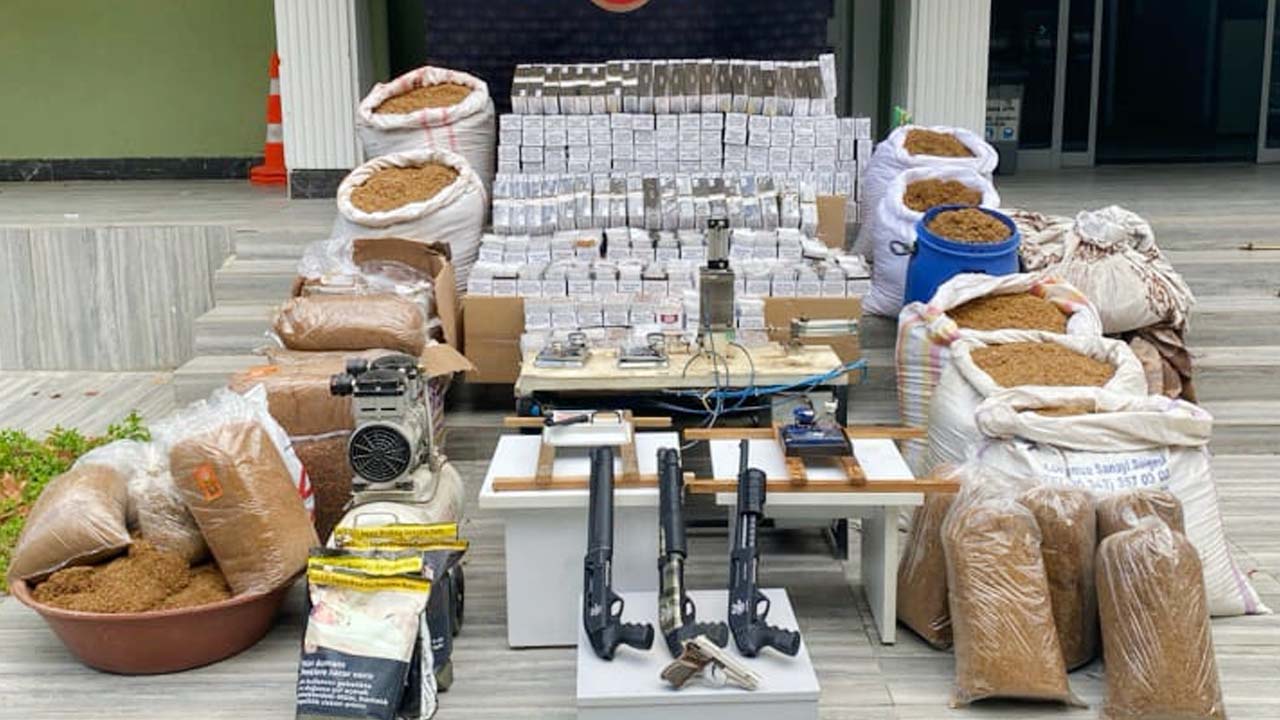 Makaron ve tütün baskını! Uşak polisi 12 noktada eş zamanlı harekete geçti