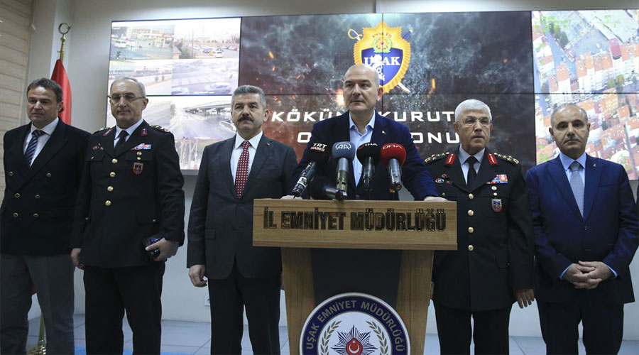 Bakan Soylu'dan, Uşak'ta "Kökünü Kurutma Operasyonu" açıklaması