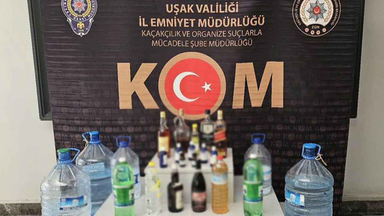 Uşak’ta Kaçak Alkol Operasyonu