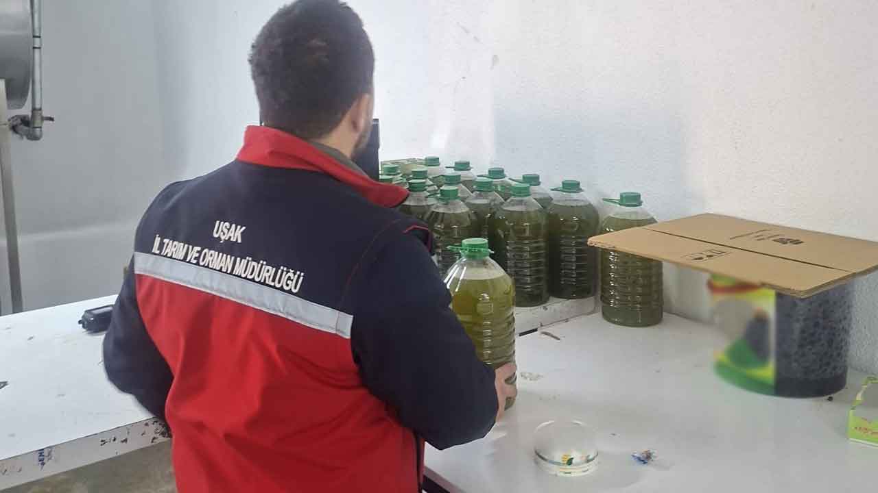 Uşak'ta gerçekleştirilen denetimlerde zeytinyağlarına el konuldu