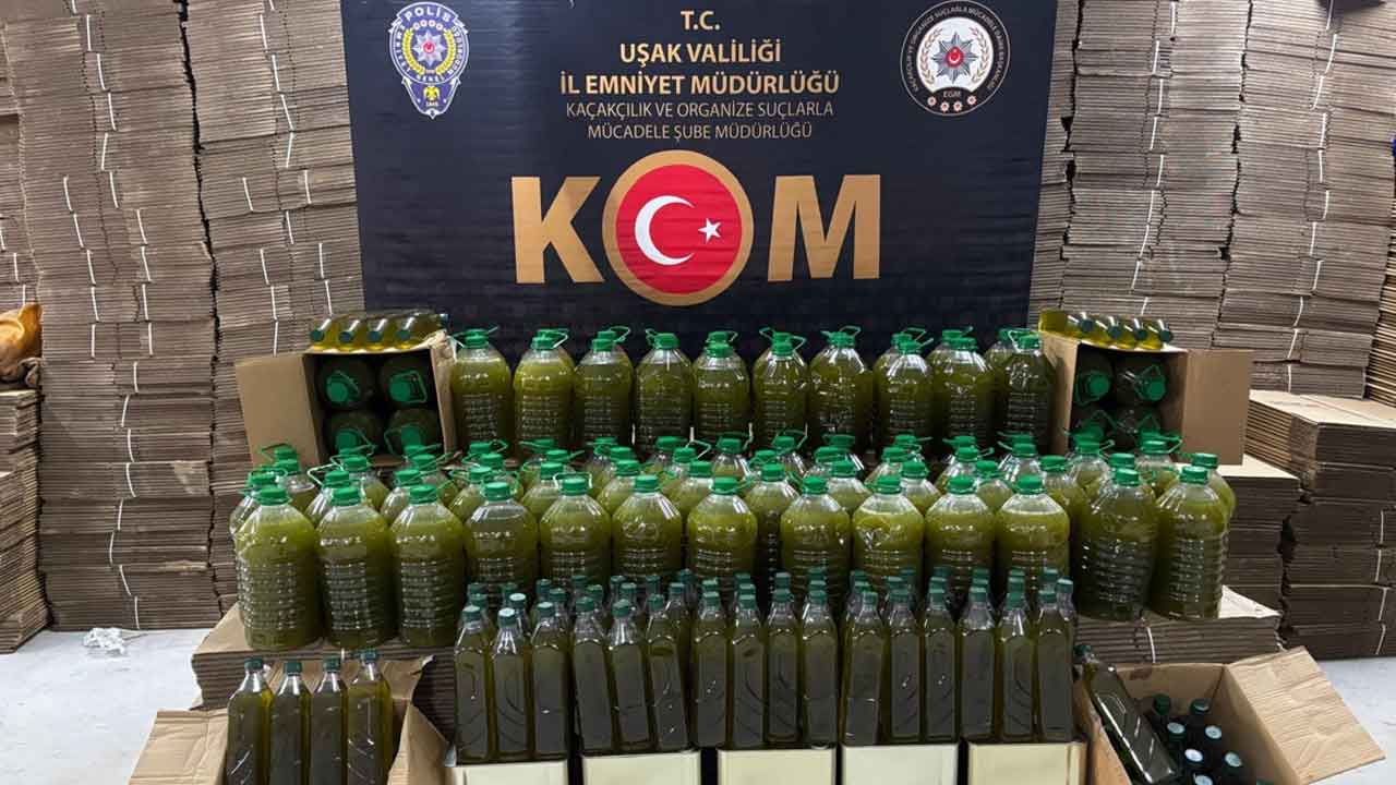 Uşak’ta Karışımlı Zeytinyağı Operasyonu: 1.370 Litre Ürün Ele Geçirildi