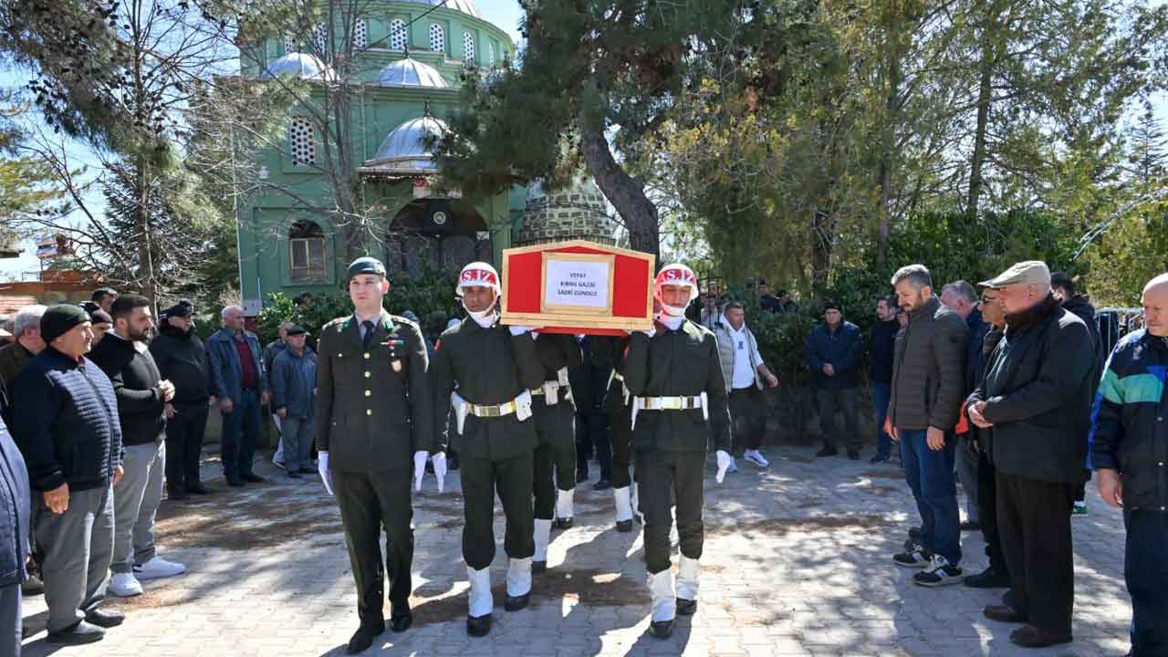 Uşaklı Kıbrıs Gazisi Sabri Gündüz son yolculuğuna uğurlandı
