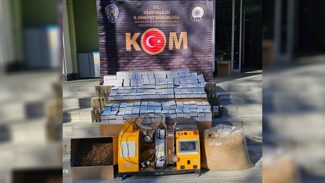Uşak’ta Kaçak Tütün Baskını: 66 Binden Fazla Makaron Yakalandı