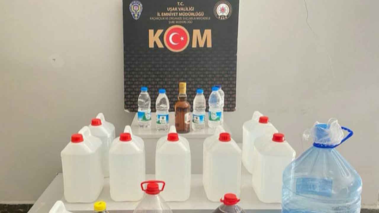 Uşak'ta kaçak alkol operasyonu