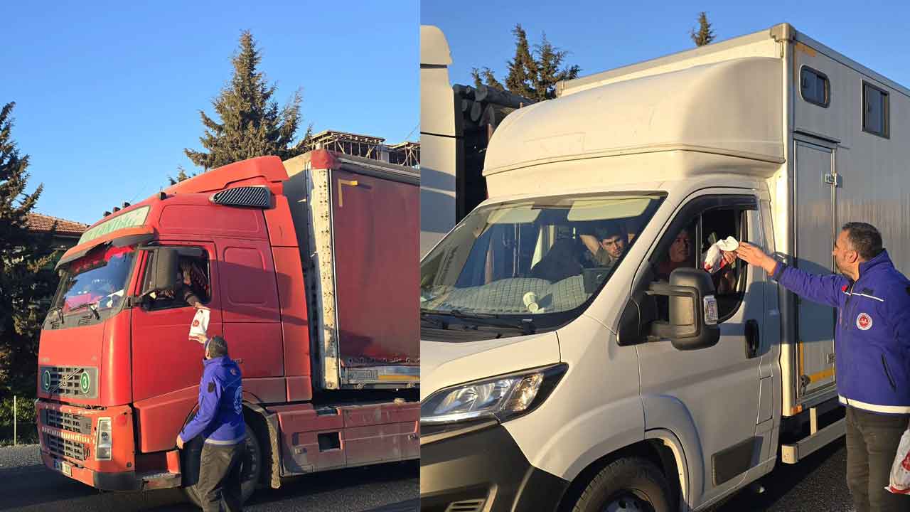 Ramazan Paylaşımı Yollara Taştı: Uşak’ta Sürücülere İftar İkramı