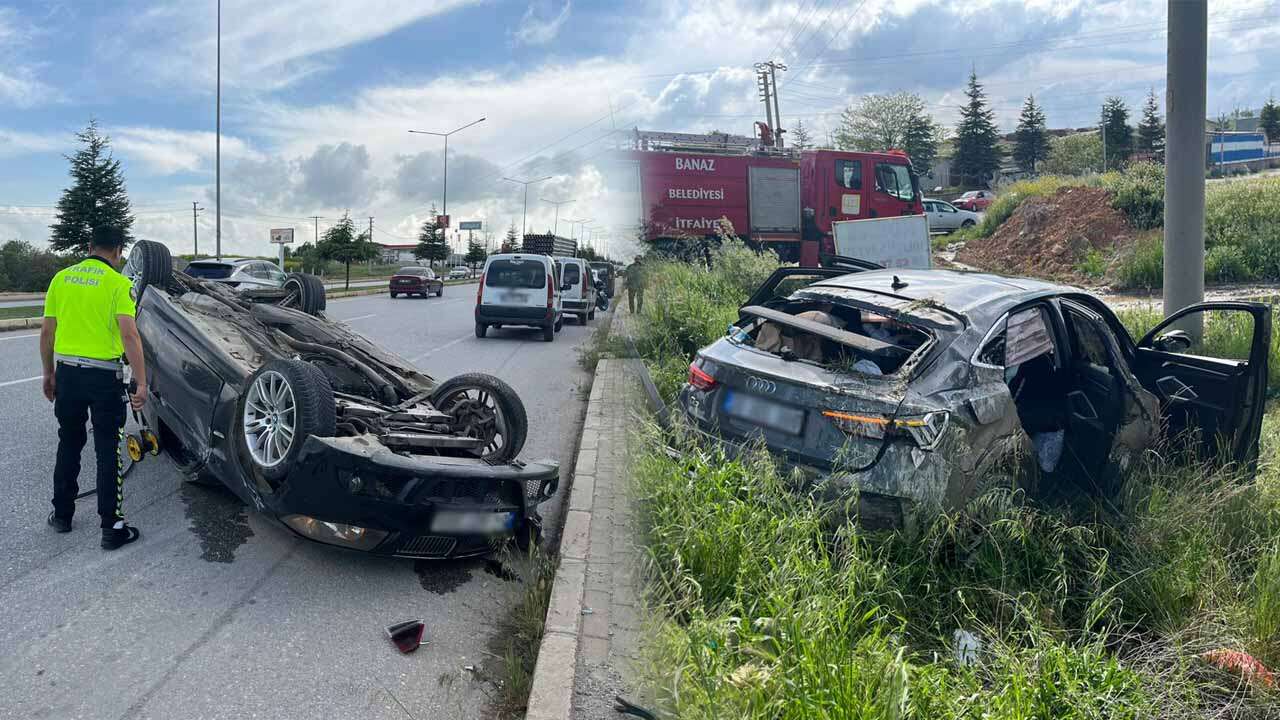 Banaz'da 2 otomobilin çarpıştığı kazada 7 kişi yaralandı