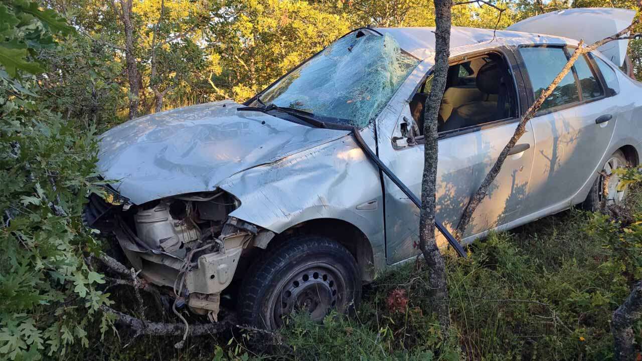 Uşak'ta Ağaçlara Çarpan Otomobilin Sürücü Öldü, Eşi Yaralandı