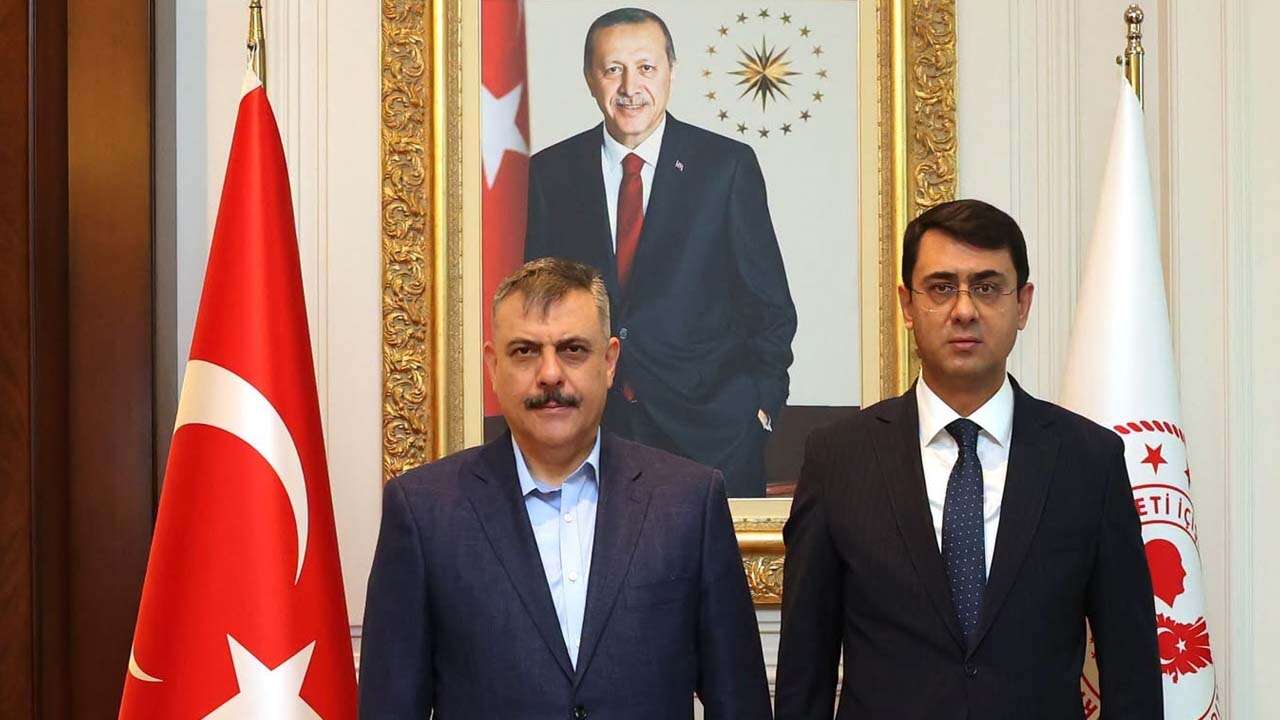 İçişleri Bakanı Mustafa Çiftçi, Vali Serdar Kartal'ı Kabul Etti