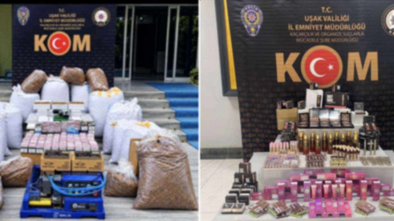 Uşak Polisinden Eş Zamanlı Kaçakçılık Operasyonu
