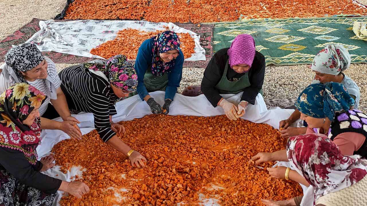 Uşaklı Kadınlar İmece Usulü Üretimle Tarhanayı Sofralara Taşıyor
