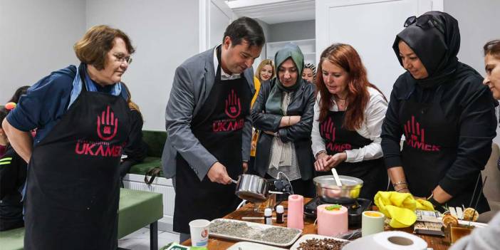 UKAMER’in kadınlara özel atölye günleri, Başkan Çakın’ın ziyaretiyle başladı