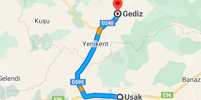 Yarım saate bir otobüs var! Uşak ile Gediz arası kaç km?