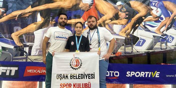 Uşaklı sporcu Masal Su 50, 100 ve 400 metreyi aştı! Altın madalyayı aldı
