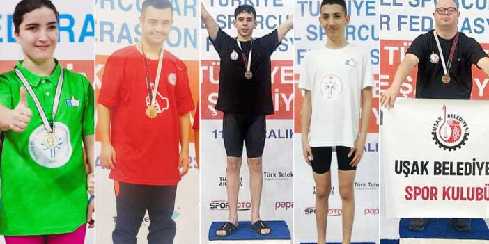 Türkiye Yüzme Şampiyonası’ndan Uşak’ın 5 özel sporcusu madalyayla döndü