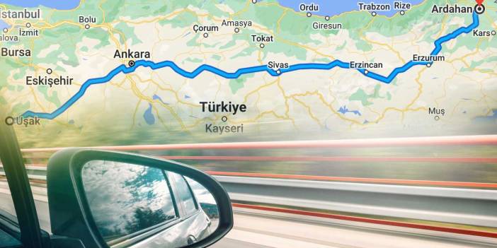 Uşak İle Ardahan Arası Kaç Km, Kaç Saat Sürer?